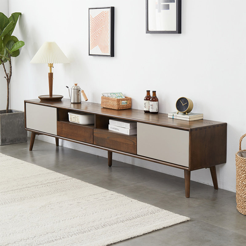 Meuble télé avec tiroirs de rangement Modern, H 17,72 po x L 70,87 po x l 13,78 po