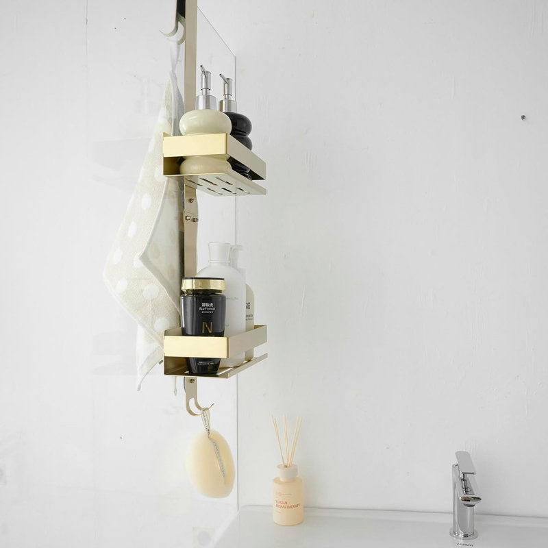 Over-the-Door Stainless Steel Shower Caddy