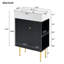 " black bathroom vanity: combo cabinet with ceramic sink | right-side storage, space-saving design (107 characters)
