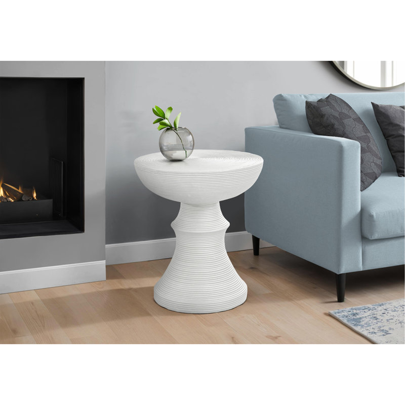 Accent Table/ 25"H/ Indoor Or Outdoor/ Side Table/ End/ Bedroom/ Living Room/ Nightstand/ Round/ Contemporary/ Modern