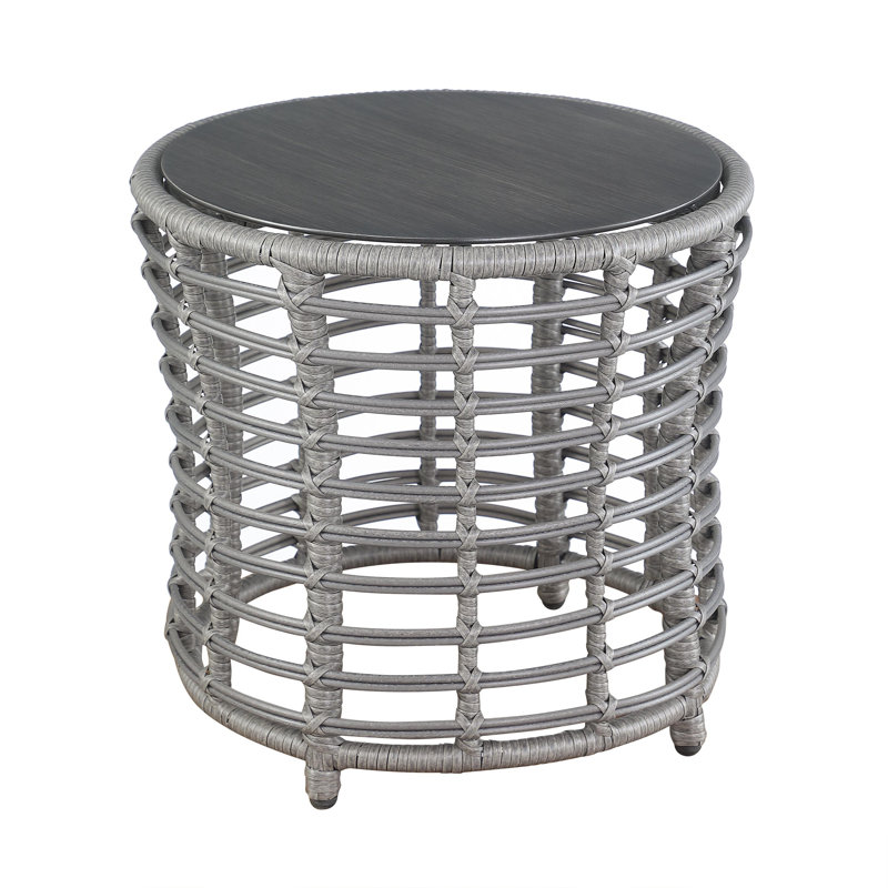 Table d'appoint d'extérieur ronde 19,69 po Farrand