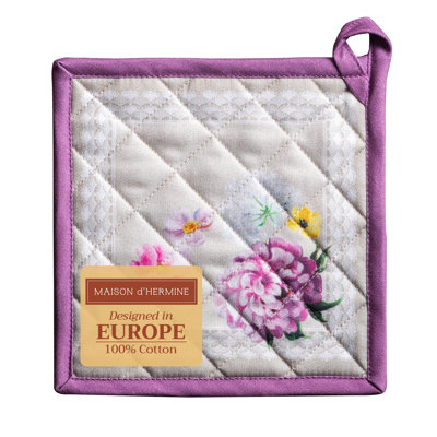 Maison d'Hermine Manique 100 % coton pivoine simple - 8 po x 8 po