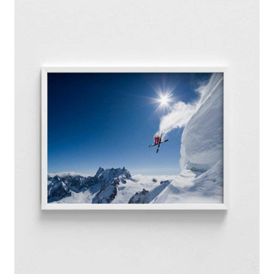 «Freestyle Skier», reproduction de photographie - mouvement dynamique, montagnes enneigées