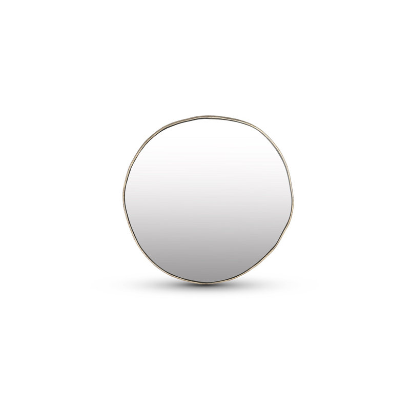 Miroir mural rond en métal, 35 po x 35 po