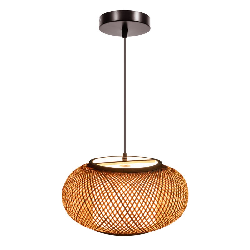 Luminaire suspendu en rotin 16 po