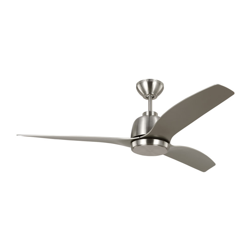 Avila LED Downrod Ceiling Fan, Brushed Silver