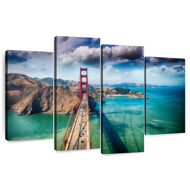 Lilie Golden Gate Bridge d'en haut, H 54 po x l 84 po