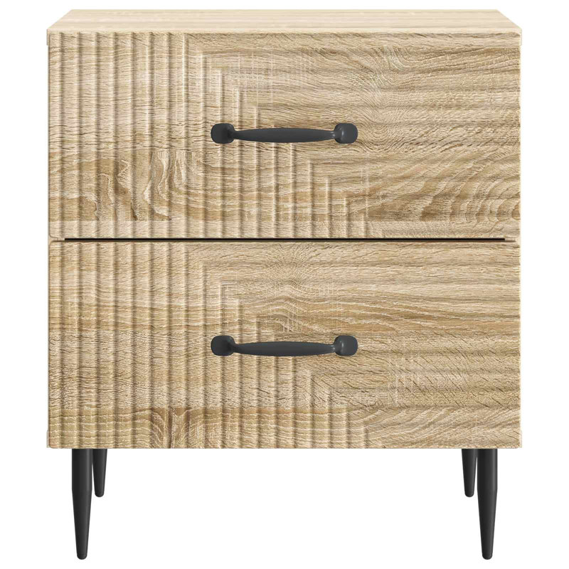 43cm W Manufactured Wood Bedside Table, Sonoma Oak