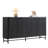 65"W Large Fluted Sideboard Buffet Cabinet with 4 Doors and Adjustable Shelves-773962389