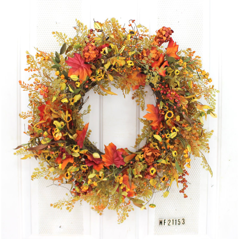 Couronne de tournesol en mousse 24 po