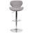 Nuttall Contemporary Vinyl Adjustable Barstool with Curved Back & Chrome Base-1713211059