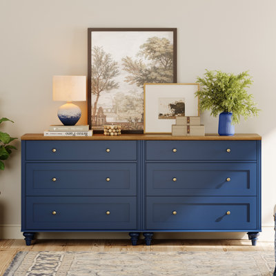 Commode de chambre à coucher avec 6 tiroirs Scarlett