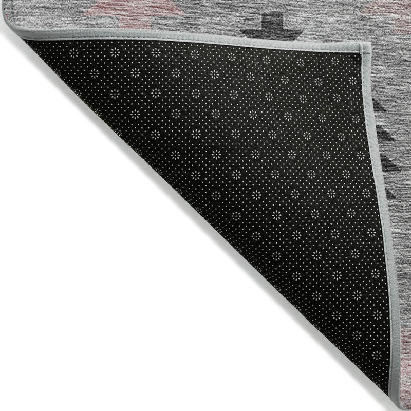 Tapis intérieur lavable gris mauve et gris anthracite 10 pi x 14 pi Sud-Ouest