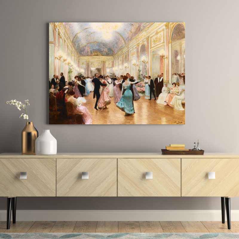 The Ball by Victor Gabriel Gilbert - No Frame Print on Canvas, 50cm H  x 70cm W  x 4cm D