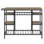 Îlot de cuisine de 119 cm (47 po) avec structure en métal et plateau imitation bois