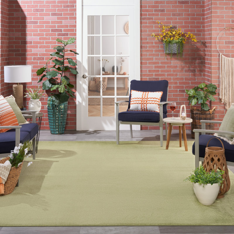 Tapis vert intérieur / extérieur Nourison Essentials, Rectangle 9 pi x 12 pi