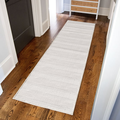 Latitude Run Knitweave Striped Natural Area Rug -  Latitude RunÂ®, AF9A96312EBE4765A849595D73AFD48E