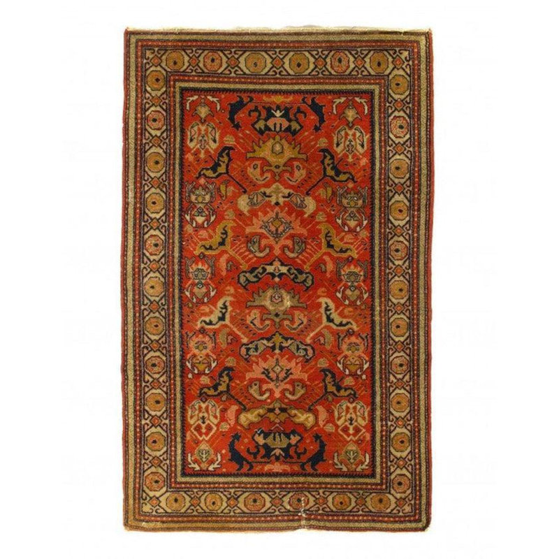Melaku Oriental Area Rug in Rust