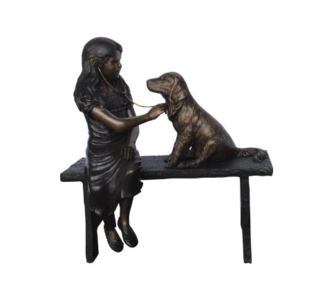 Sculpture en bronze coulé du Petit Guérisseur