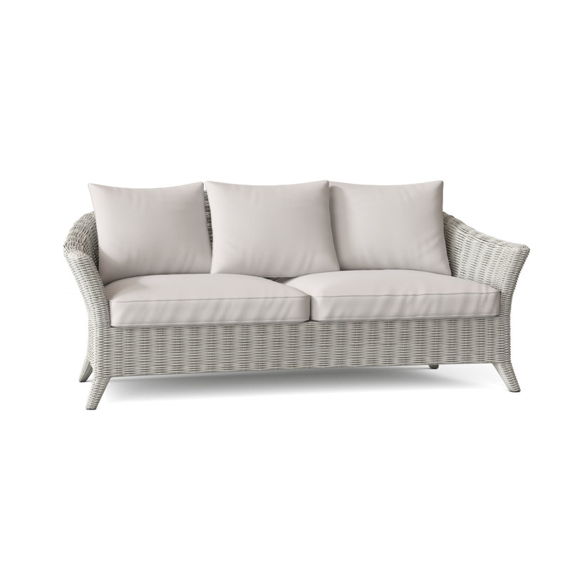 Cape Cod Outdoor 3 - Seat Patio Sofa, Cloud, Cape Cod White