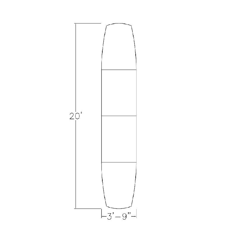 Table de conférence Arc Boat, Argent argent, H 30 po x l 240 po x P 48 po, Blanc classique