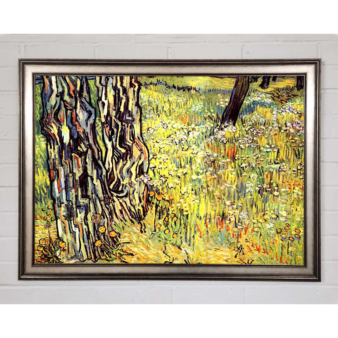 Gerahmtes Leinwandbild Tree Trunks von Van Gogh