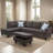 3-piece Flannelette  Modular Sectional Sofa-1748871014-1748871012