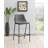 Upholstered Counter Stool with Metal Frame-907417096