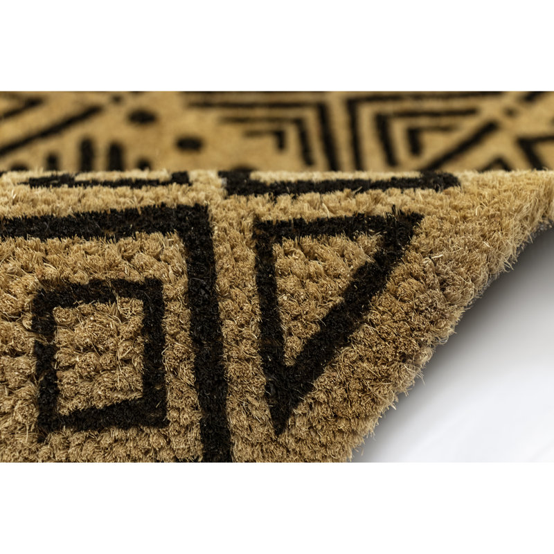 Jerrod Non-Slip Geometric Outdoor Doormat, Rectangle 2' x 3'