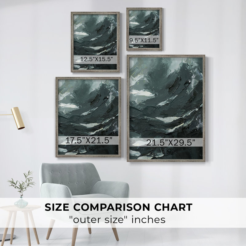 «Lost in the Sea II», reproduction encadrée - bois massif, H 15 po x l 12 po