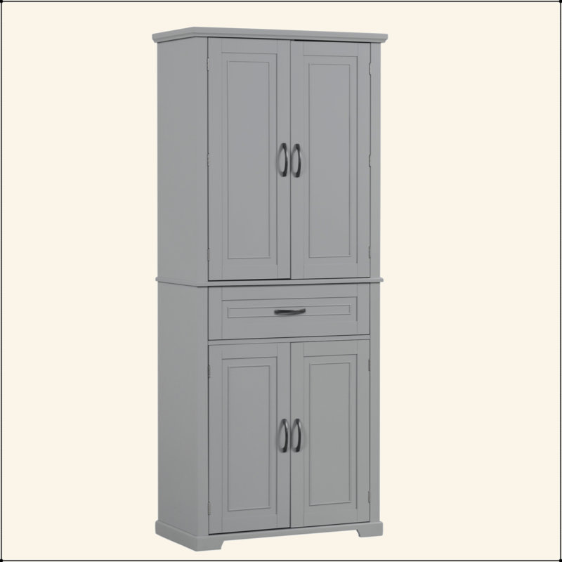 Bathroom Storage Cabinet With Doors And Drawer, Multiple Storage Space, Adjustable Shelf