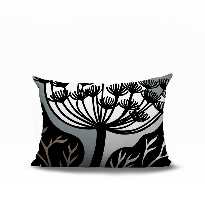 Oreiller rectangulaire réversible intérieur / extérieur Alimi, Gris, Rectangle H 14 po x l 20 po