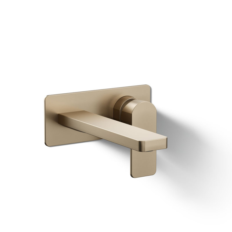 Parallel Wall-Mount Single-Handle Bathroom Sink Faucet, Vibrant Brushed Bronze