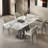 Light Luxury Marble Rectangular Dining Table Sets-105170529