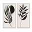 Minimalist Botanical Line with Palm Leaves II - ensemble de 2 peintures-1104992106-1104992081