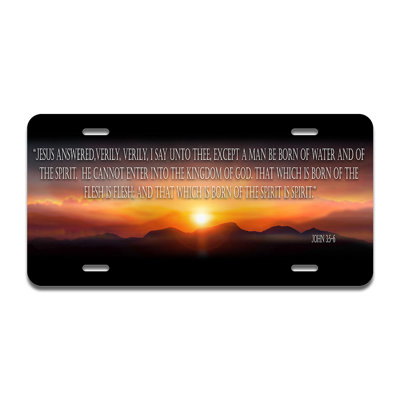 John 3 5 6 Aluminum Plate Frame