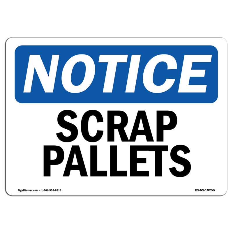 Panneau en plastique Scrap Pallets 10 po x 7 po