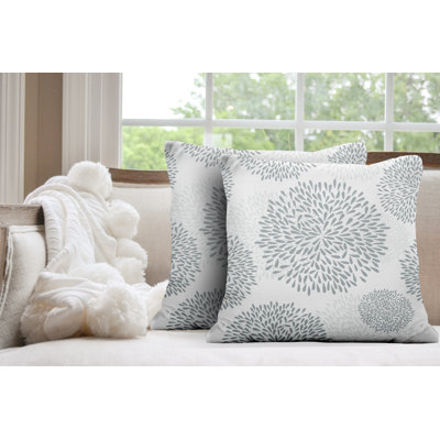 Floral Outdoor Reversible Throw Pillow