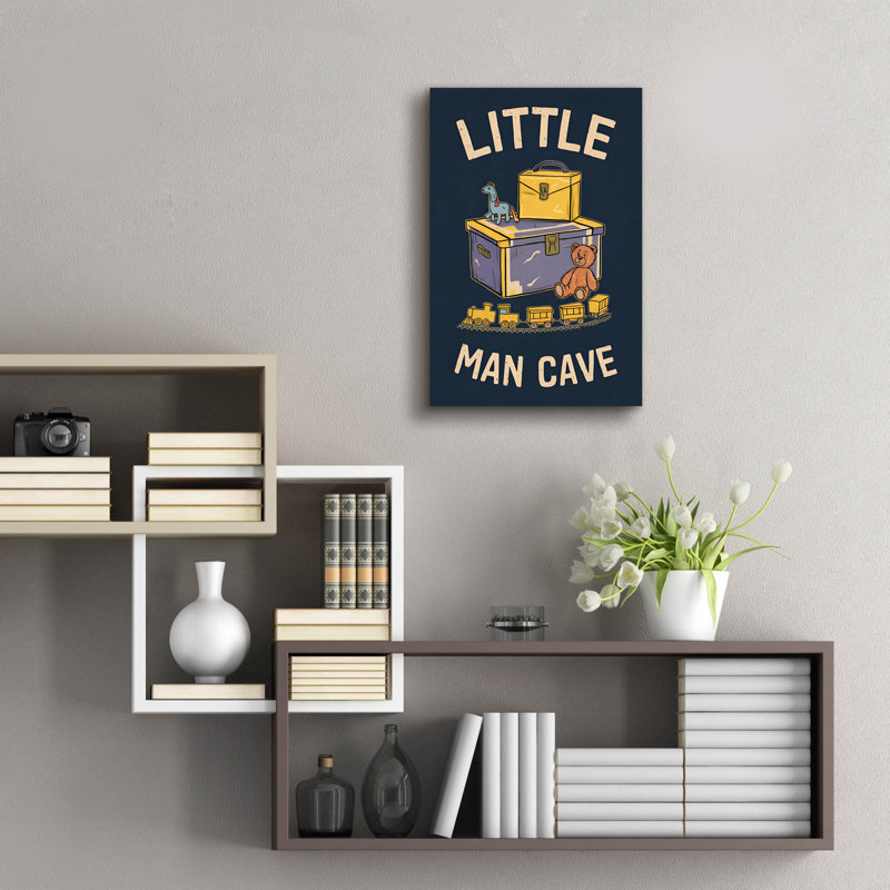 Art mural en verre épique «Little Man Cave» par Andreas Magnusson, H 24 po x l 16 po x P 0,2 po