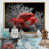 Toile avec cadre flottant or