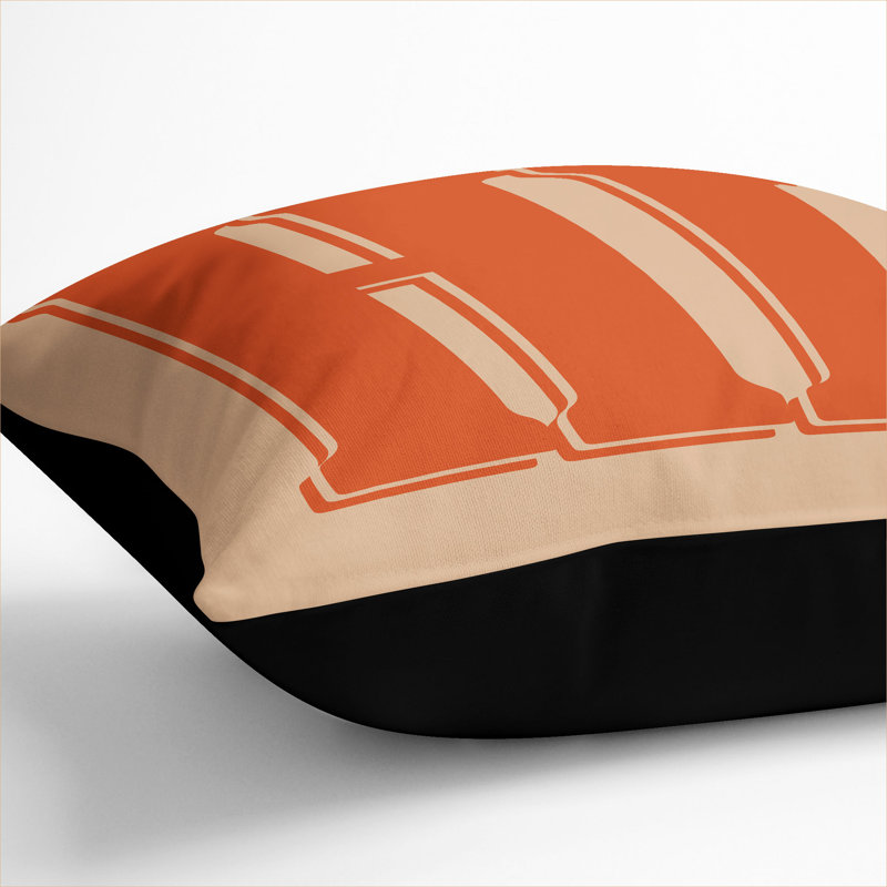 Square Cushion, Black, 55cm H x 55cm W x 20cm D