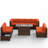 Avamay Rattan Sectional Seating Group with Cushions-1296695087-1295491802