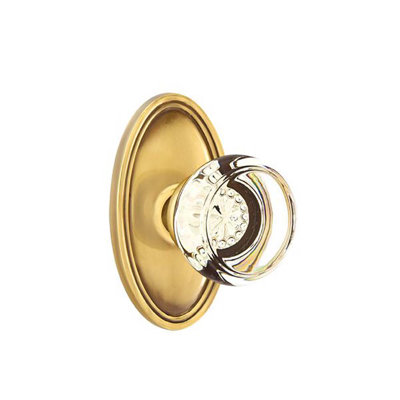 Ensemble de boutons de passage Emtek avec bouton ovale Roestte et Georgetown