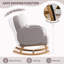 Upholstered Teddy Rocking Chair With Ottoman-1783857054