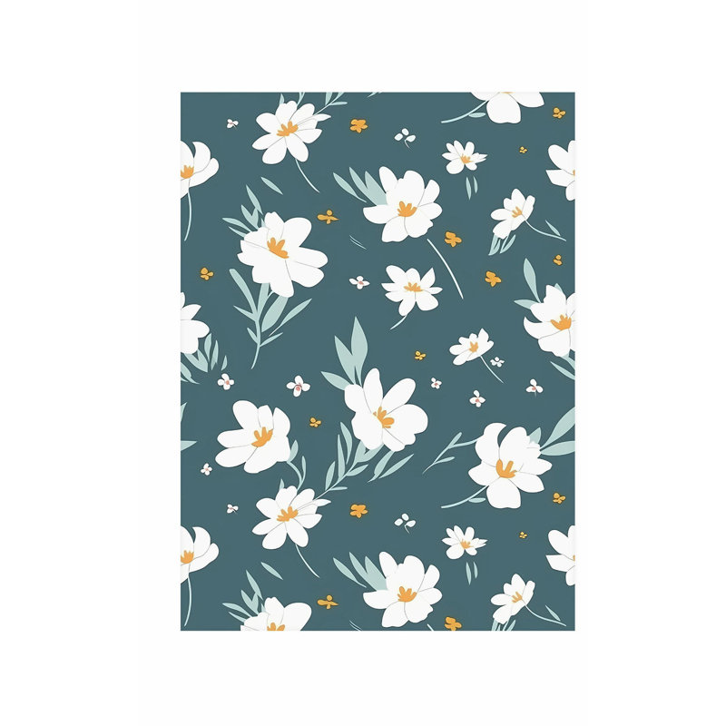 Impression florale de printemps scandinave sans cadre, H 20 po x l 16 po