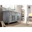 Ensemble de meuble-lavabo de salle de bain double 73 po avec miroir Hamil-27063441