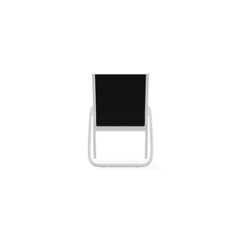 Fauteuil de patio Gardenella, Noir 5D Sunbrella®, Blanc texturé