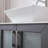30" Modern Freestanding Dark Gray  Bathroom Vanity with Ceramic Vessel Sink And Double Ribbed Glass Doors & 2 Storage Drawers-1584579999