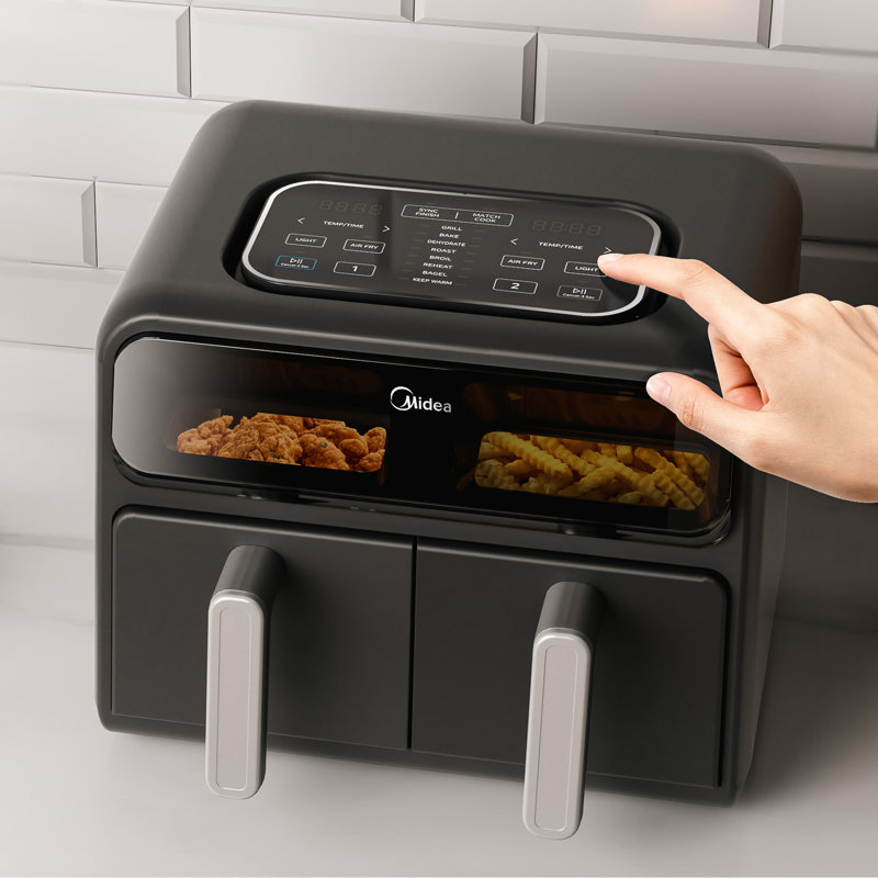 8.4-quart Two-zone Digital Air Fryer, Black