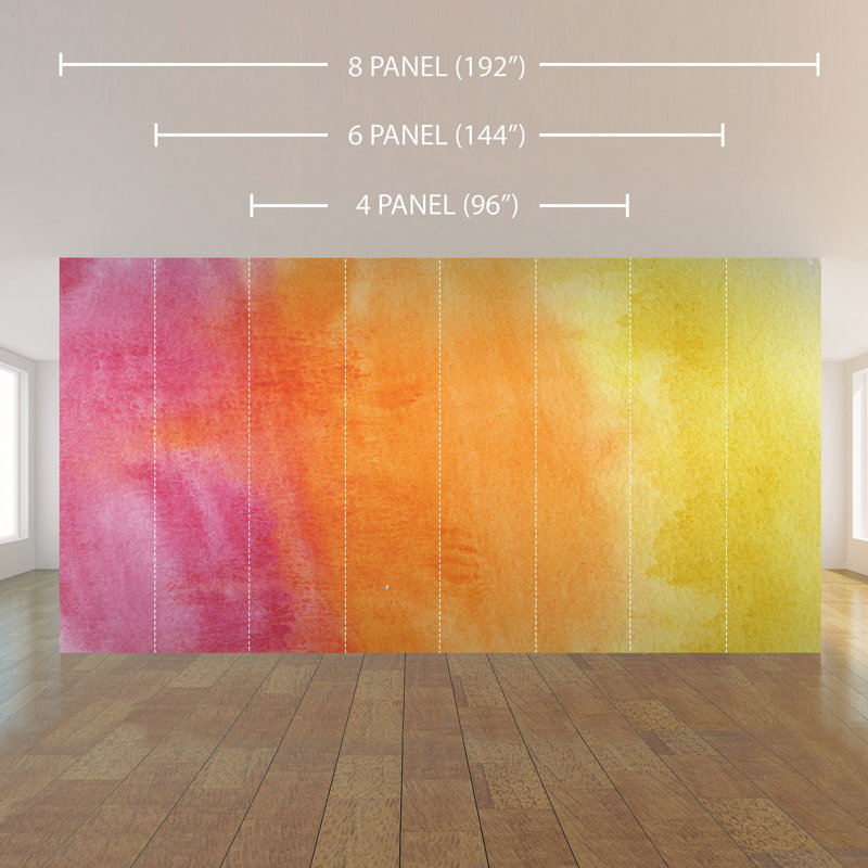 Panneau de papier peint Alvild Watercolor, L 100,08 po x l 192 po